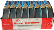 Load image into Gallery viewer, Herring, Canned herring, No artificial colours, No artificial flavours, Kersen, Canned sardines, Canned fish, Gluten-free fish, Non-GMO fish, No added preservatives, IMO, Omega-3 essential oils, Omega-3 oil, Wild caught fish, Wild caught Canadian, Canadian fish, Canadian Herring, Canadian sardines, Product of Canada, Essential amino acids
