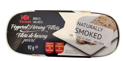 NEW SMOKED  Wild Canadian  Peppered Herring Fillets . . . . . . .(15 x 92g)